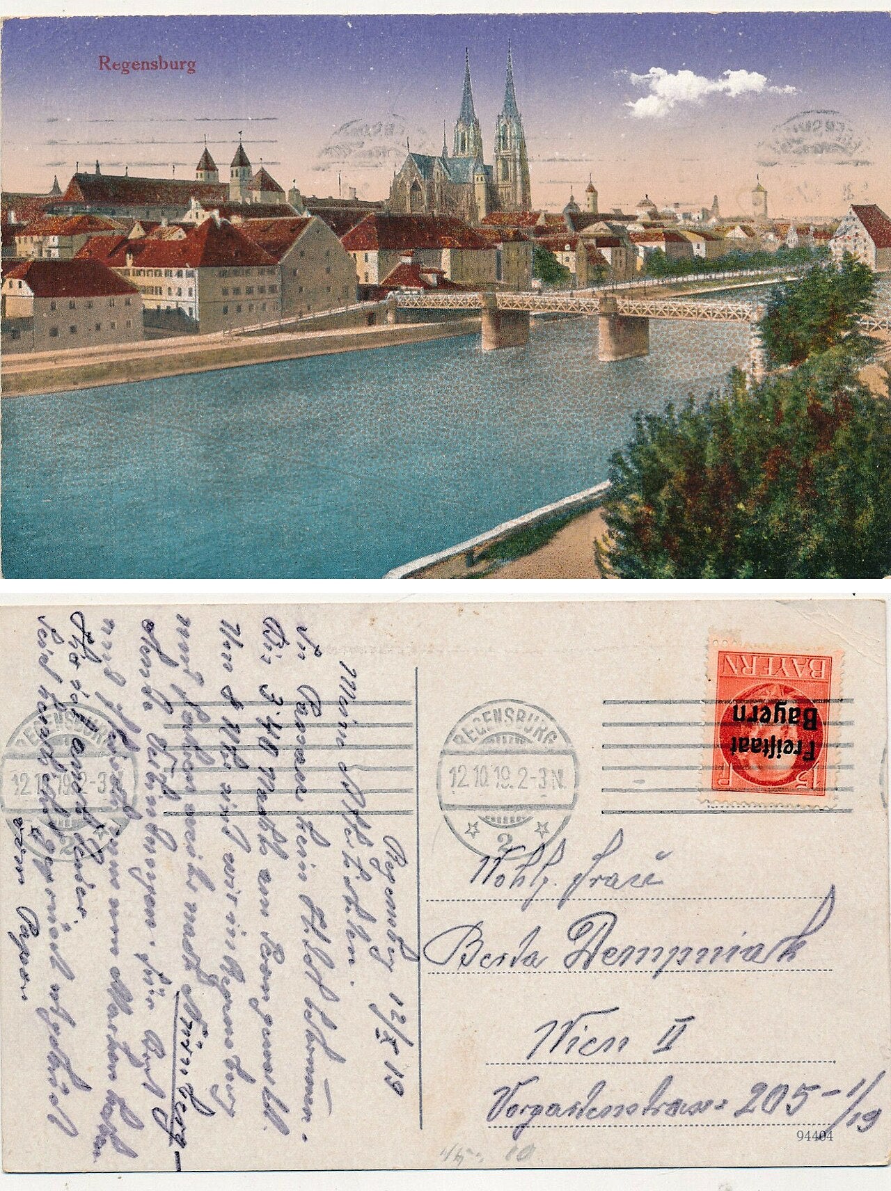 Sehenswürdigkeiten Regensburg: Historische Ansicht der Altstadt von der Donau